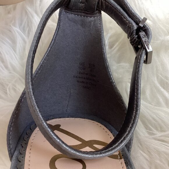 Sam Edelman Womens Yaro Gray and Silver Metallic Heels Size 10 - Picture 13 of 13
